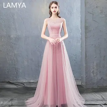 LAMYA 2020 New Arrived Court Train Beading Evening Dresses Elegant O Neck Customized Prom Party Dress Fashion Vestidos De Festa
LAMYA 2020 New Arrived Court Train Beading Evening Dresses Elegant O Neck Customized Prom Party Dress Fashion Vestidos De Festa