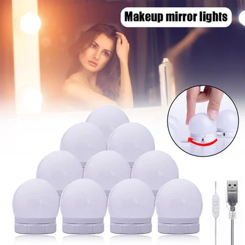 Make Up Mirror Lights 10 LED Kit Bulbs Hollywood Vanity Light Dimmable Lamps for Dressing Table PAK55
Make Up Mirror Lights 10 LED Kit Bulbs Hollywood Vanity Light Dimmable Lamps for Dressing Table PAK55