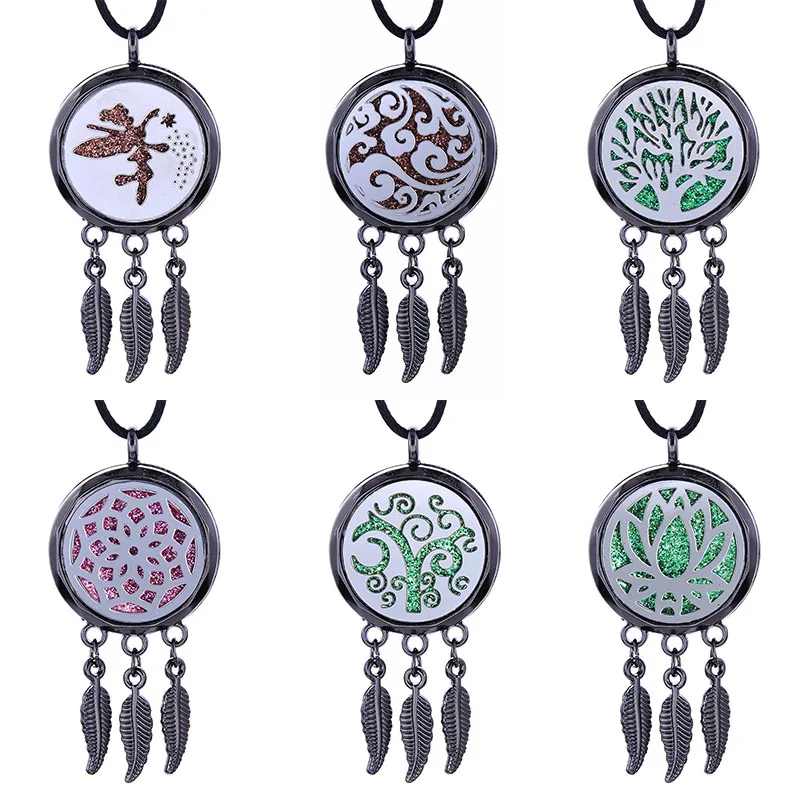 Black Removable Aromatherapy Lockets DreamCatcher Pendant Necklace Essential Oil Diffuser perfume Aroma Diffuser Necklace
Black Removable Aromatherapy Lockets DreamCatcher Pendant Necklace Essential Oil Diffuser perfume Aroma Diffuser Necklace