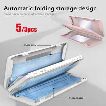 3/5pcs Double-layer Mask Storage Box Masks Packaging Box Moisture-proof Dustproof Storage Box Disposable Mask Case With Mirror
3/5pcs Double-layer Mask Storage Box Masks Packaging Box Moisture-proof Dustproof Storage Box Disposable Mask Case With Mirror