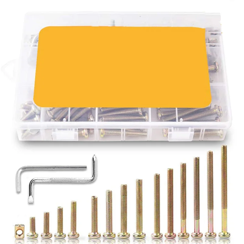 Crib Screws Bolts Nuts Kit Hex Socket Head Cap Screws Nuts for Crib Bunk Bed Furniture Cot,with 2x Wrenches 
Crib Screws Bolts Nuts Kit Hex Socket Head Cap Screws Nuts for Crib Bunk Bed Furniture Cot,with 2x Wrenches