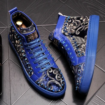 2019 Spring Autumn Men Fashion Casual Ankle Boots Rivets High Top Sneakers Male Luxury Brand Punk Style Shoes 4#15/15D50
2019 Spring Autumn Men Fashion Casual Ankle Boots Rivets High Top Sneakers Male Luxury Brand Punk Style Shoes 4#15/15D50