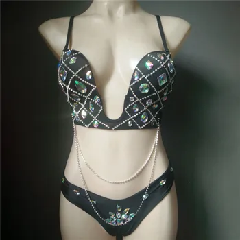 Sparkle Gems Diamonds Chain Bikini Top Deep V Neck Push Up Bra Swim Top Sexy Ladies Tight Swimwear Holiday Beachwear Vintage
Sparkle Gems Diamonds Chain Bikini Top Deep V Neck Push Up Bra Swim Top Sexy Ladies Tight Swimwear Holiday Beachwear Vintage