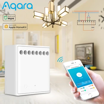 Aqara Relay Controller Two-way Control Module Wireless Relay Switch Controller 2 channels Work For Apple Homekit Mihome APP
Aqara Relay Controller Two-way Control Module Wireless Relay Switch Controller 2 channels Work For Apple Homekit Mihome APP