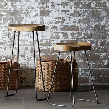 Postmodern Simple Iron Foot Stool Practical Solid Wood Surface Bar House Creative High Chair Coffee Industrial Style Bar Stool
Postmodern Simple Iron Foot Stool Practical Solid Wood Surface Bar House Creative High Chair Coffee Industrial Style Bar Stool