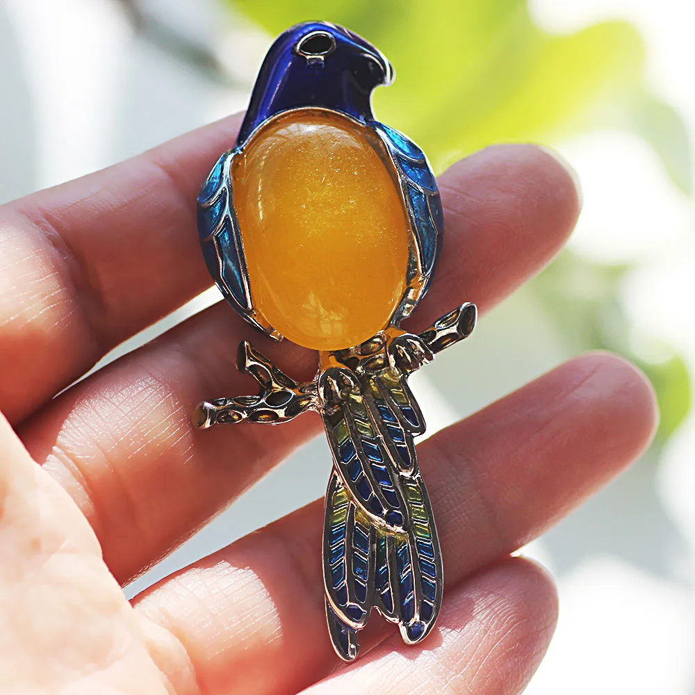 FARLENA Vintage Jewelry Pins Natural Opal Semi-precious Stone badges Enamel Bird Brooches for Women Jewelry accessories
FARLENA Vintage Jewelry Pins Natural Opal Semi-precious Stone badges Enamel Bird Brooches for Women Jewelry accessories