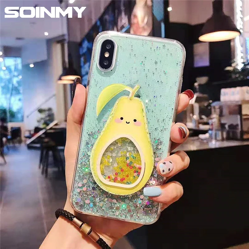 Bling Glitter Fruit Avocado Phone Cases For iPhone X XR XS Max Flowing Liquid fruit Back Cover For iPhone 6 7 8 6S plus X fundas
Bling Glitter Fruit Avocado Phone Cases For iPhone X XR XS Max Flowing Liquid fruit Back Cover For iPhone 6 7 8 6S plus X fundas