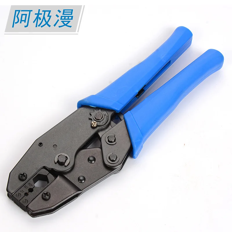 A ji man RG58/11/174/179/213 Coaxial Cable Ratchet Wheel-Terminal Crimping Pliers Press Plier Pliers