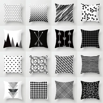Black and White Geometric Abstract Decorative Pillowcases Polyester Throw Pillow Case Geometric Pillowcase
Black and White Geometric Abstract Decorative Pillowcases Polyester Throw Pillow Case Geometric Pillowcase