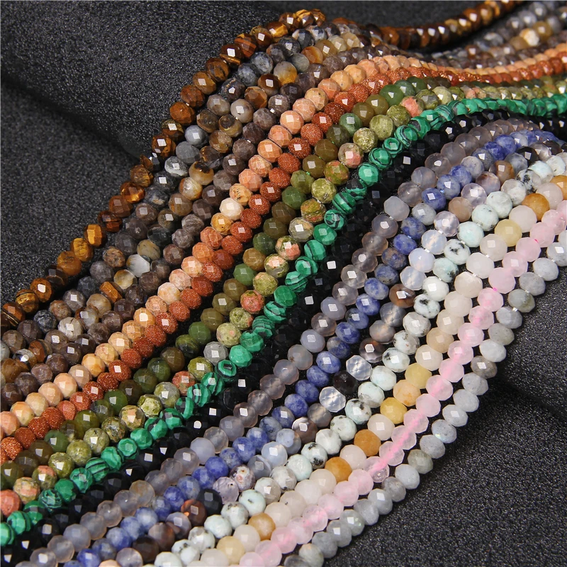 4x6mm Faceted Natural Stone Agates Tiger Eye Amazonite Crystal Beads Rondelle Loose Beads For Jewelry Making Charm DIY Bracelet
4x6mm Faceted Natural Stone Agates Tiger Eye Amazonite Crystal Beads Rondelle Loose Beads For Jewelry Making Charm DIY Bracelet