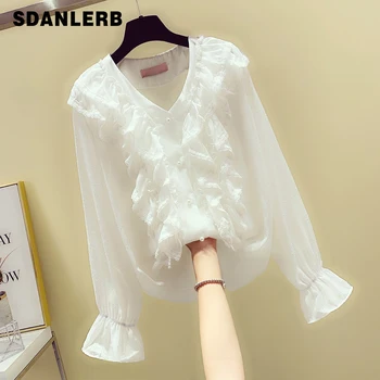 Beaded Lotus Leaf Long Sleeve White Shirt Women 2019 Autumn New Fairy Top Girls Ladies White Blouse Blusas Female Basic Tops
Beaded Lotus Leaf Long Sleeve White Shirt Women 2019 Autumn New Fairy Top Girls Ladies White Blouse Blusas Female Basic Tops