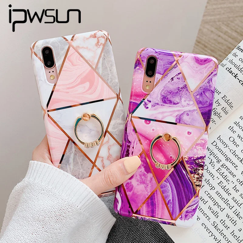 iPWSOO Geometric Marble Case For Huawei P30 Pro P20 Lite Mate 30 20 Pro Lite Soft IMD Ring Stand Holder Phone Cover Cases Fundas
iPWSOO Geometric Marble Case For Huawei P30 Pro P20 Lite Mate 30 20 Pro Lite Soft IMD Ring Stand Holder Phone Cover Cases Fundas