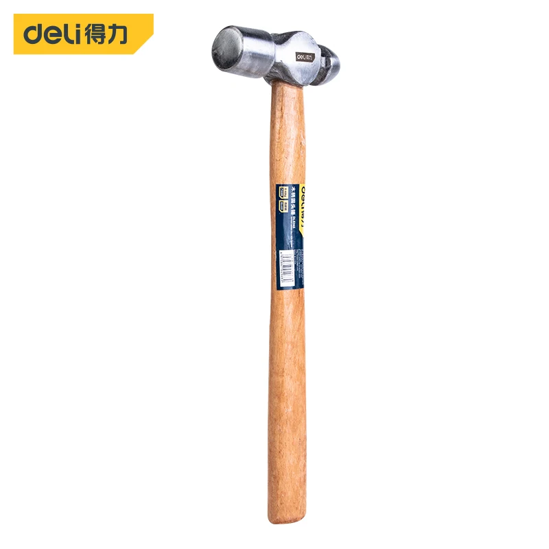 Deli Non-Slip Round Head Hammer With Wooden Handle Steel Ball Pein Hammer For Woodworking Machinist Repair Hand Tool High-Carbon
Deli Non-Slip Round Head Hammer With Wooden Handle Steel Ball Pein Hammer For Woodworking Machinist Repair Hand Tool High-Carbon