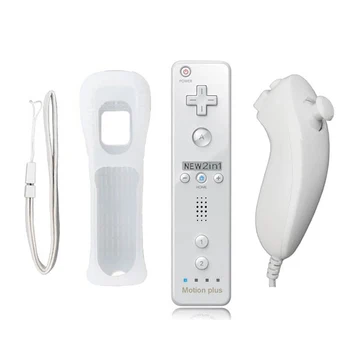 2 in 1 For Nintend Wii Remote Gamepad Controller Built-in Motion Plus Wireless Remote Controle For Wii Nunchuck Joystick Joypad
2 in 1 For Nintend Wii Remote Gamepad Controller Built-in Motion Plus Wireless Remote Controle For Wii Nunchuck Joystick Joypad