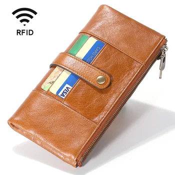 RFID Genuine Leather Men Wallets Male Long Clutch with Coin Purse Pocket Casual Card Holder Handy Perse Phone Wallet
RFID Genuine Leather Men Wallets Male Long Clutch with Coin Purse Pocket Casual Card Holder Handy Perse Phone Wallet