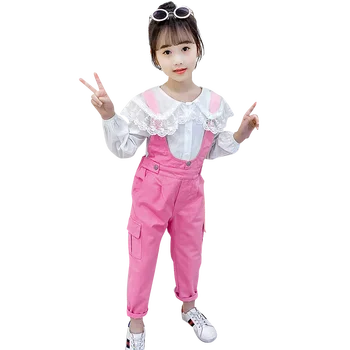 Kids Clothes Girls White Blouse + Jumpsuit Clothing For Girls Preppy Style Girls Clothes Set Spring Autumn Kids Tracksuit
Kids Clothes Girls White Blouse + Jumpsuit Clothing For Girls Preppy Style Girls Clothes Set Spring Autumn Kids Tracksuit