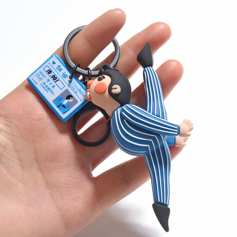 New Creative Split Weightlifting Male and Female Keychain Mobile Phone Bag Fun Pendant Gymnast Key Ring
New Creative Split Weightlifting Male and Female Keychain Mobile Phone Bag Fun Pendant Gymnast Key Ring