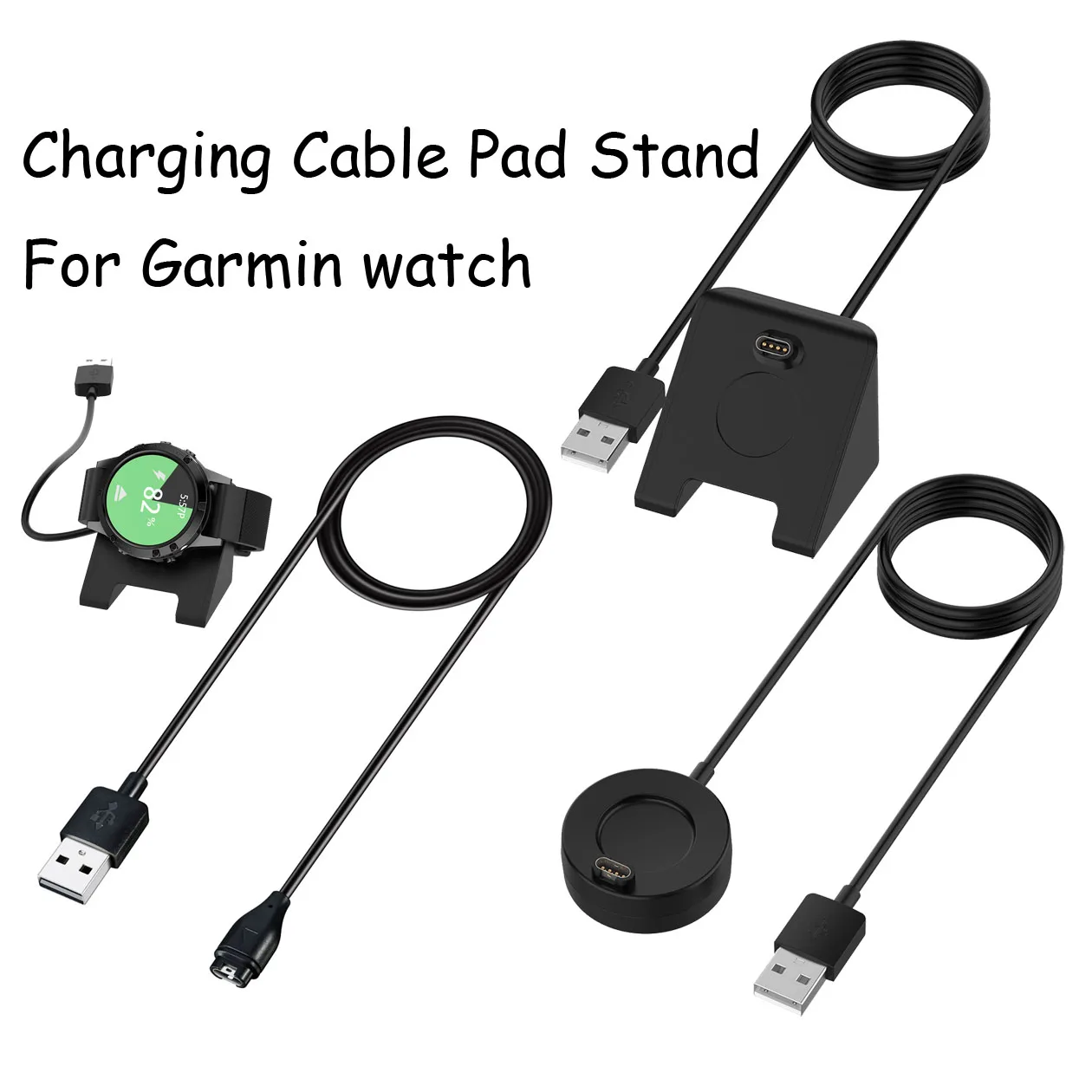 Портативный зарядный кабель для Garmin Fenix 6 6X 5 5S 5X Plus Vivoactive 3 4 Vivomove 3S Forerunner 945 зарядное