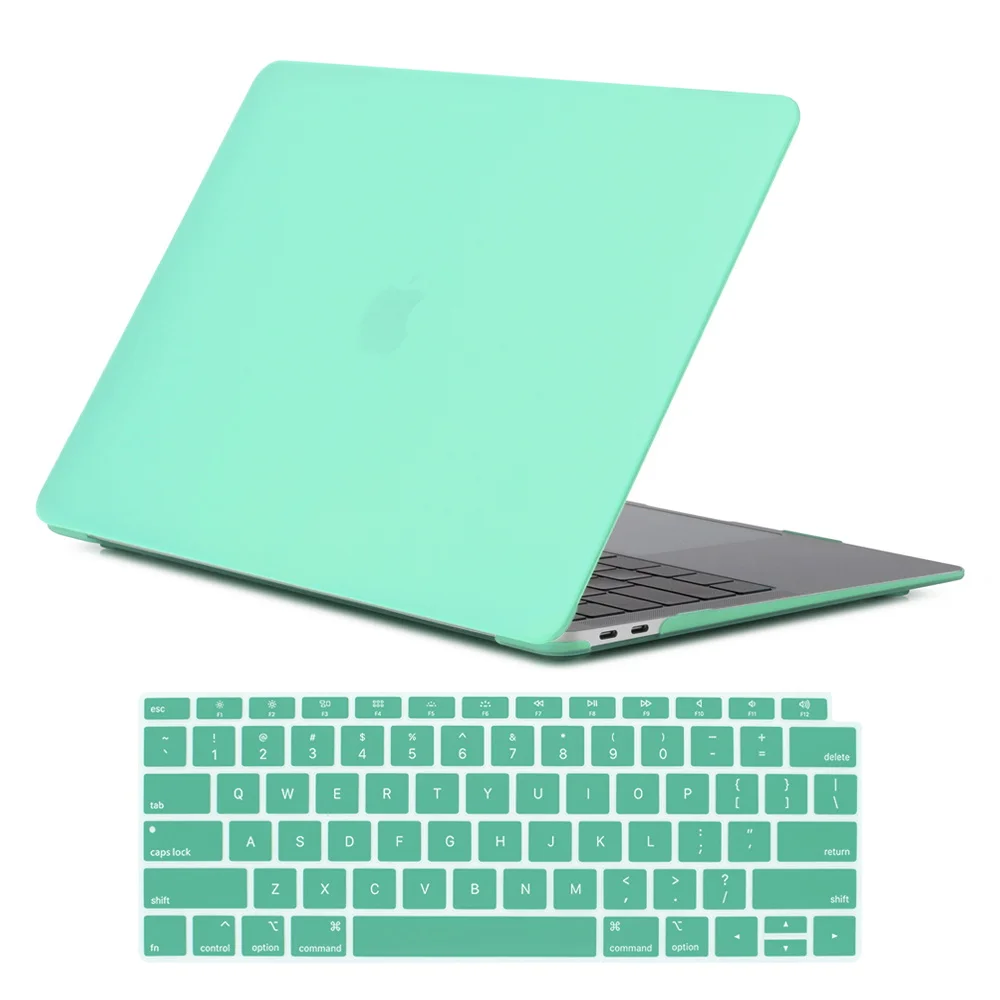 

Case For Apple Macbook Air 11 /Air 13 /Pro 13 15/Macbook 12 inch Rubberized Matte Green Hard Laptop Shell+US Keyboard Cover Film