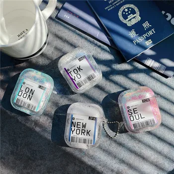 Liquid Quicksand Colorful Printing Air Ticket Glitter Earphone Cover for Apple Airpods 1 2 Charging Case 
Liquid Quicksand Colorful Printing Air Ticket Glitter Earphone Cover for Apple Airpods 1 2 Charging Case