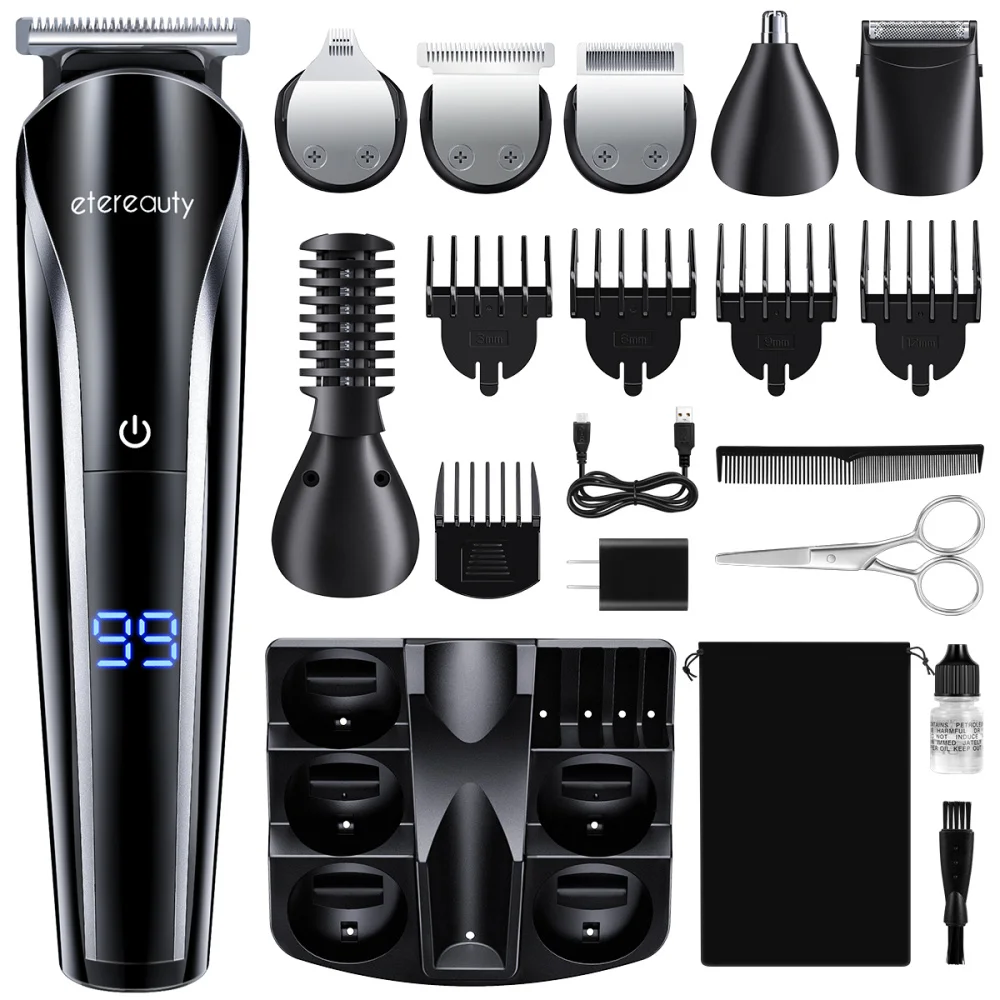ETEREAUTY Beard Trimmer Kit Electric Multi-functional All-in-1 Beard Shaver Set Grooming Kit for Men Adults
ETEREAUTY Beard Trimmer Kit Electric Multi-functional All-in-1 Beard Shaver Set Grooming Kit for Men Adults
