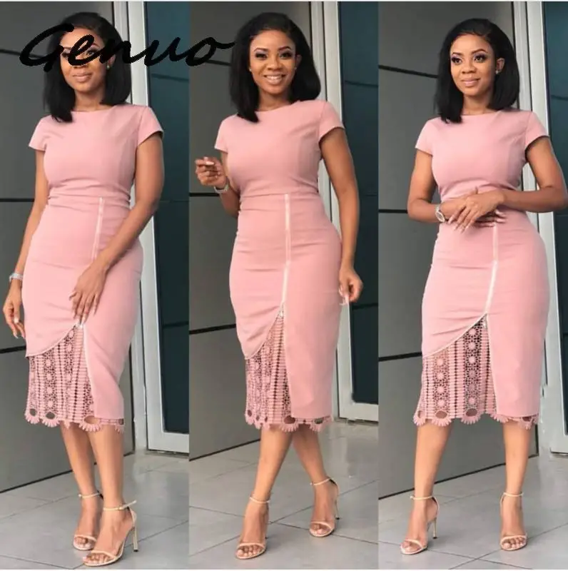 Genuo Women Elegant Dress 2019 Summer Short Sleeve O Neck Knee Length Shift Dresses OL Style Work Dress Boutonniere lace dress
Genuo Women Elegant Dress 2019 Summer Short Sleeve O Neck Knee Length Shift Dresses OL Style Work Dress Boutonniere lace dress