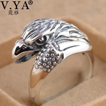 V.YA S925 Sterling Silver Ring for Men Eagle Bird Open Ring Adjustable Punk Hawk Animal Jewerly
V.YA S925 Sterling Silver Ring for Men Eagle Bird Open Ring Adjustable Punk Hawk Animal Jewerly