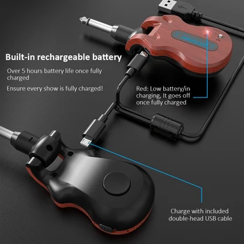 ammoon Wireless Guitar System Audio Digital Guitar Transmitter Receiver Built-in Rechargeable Battery 300 Feet Transmission
ammoon Wireless Guitar System Audio Digital Guitar Transmitter Receiver Built-in Rechargeable Battery 300 Feet Transmission