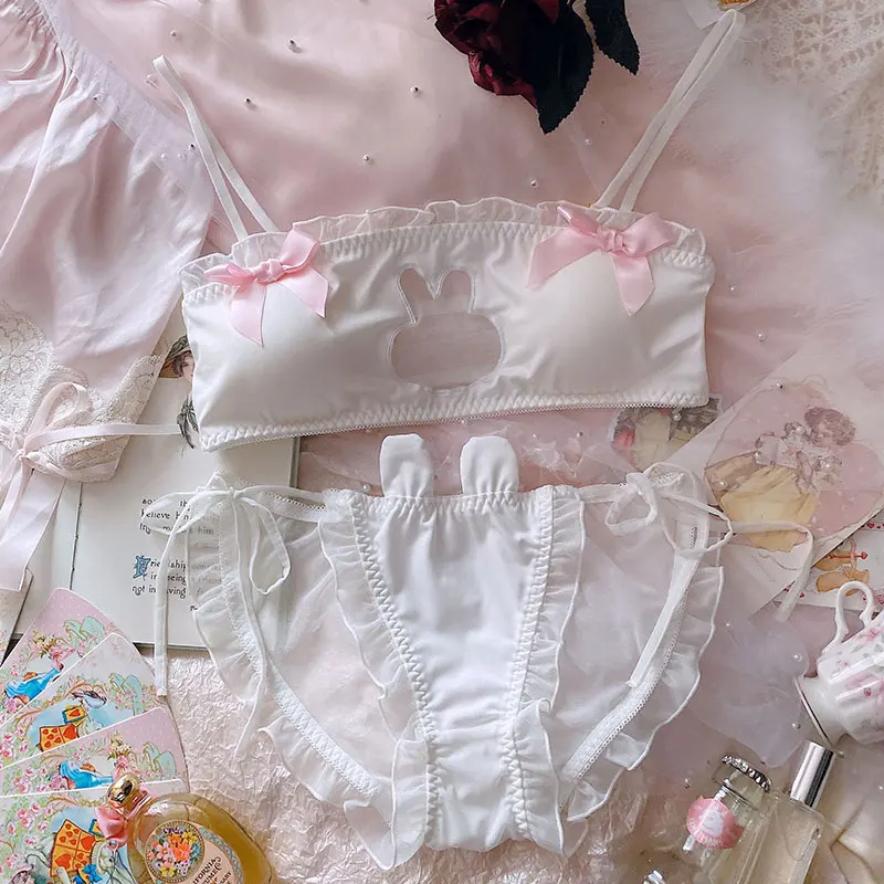 Princess Rabbit Maiden Thin Underwear Boob Tube Top Bow Cute Bra & Brief Sets Lolita Janpanese Girl Sexy Pure Desire Panties
Princess Rabbit Maiden Thin Underwear Boob Tube Top Bow Cute Bra & Brief Sets Lolita Janpanese Girl Sexy Pure Desire Panties
