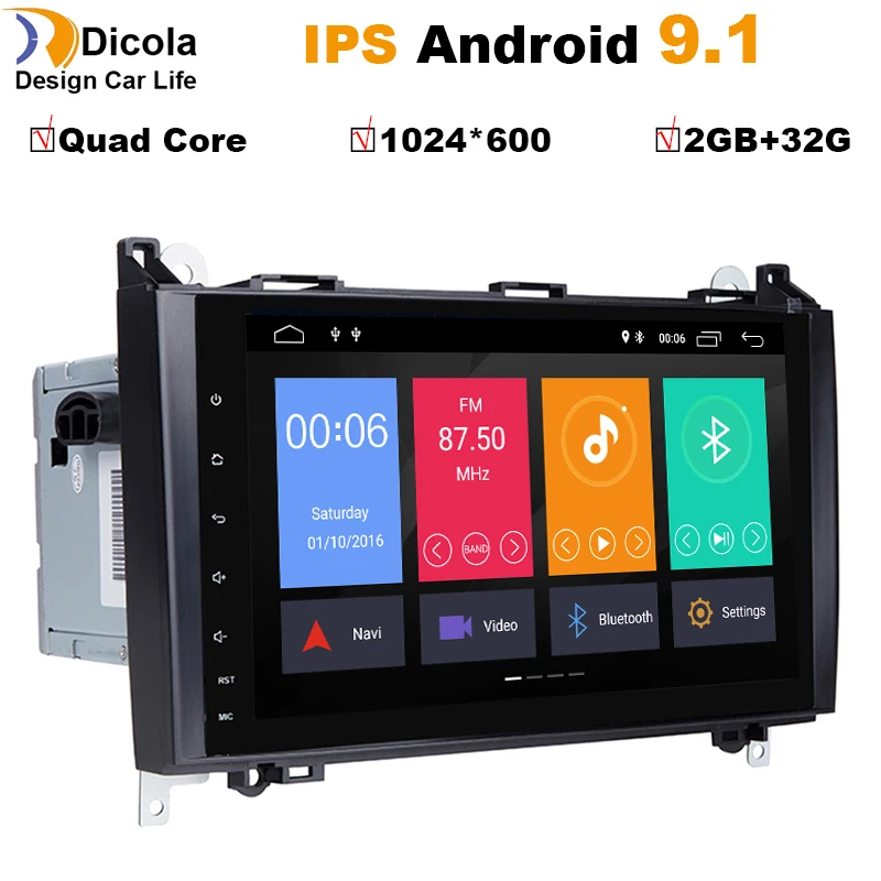 9" HD IPS Car Multimedia Player GPS Android 9 2 Din DVD Automotivo For Mercedes/Benz/Sprinter/Viano/Vito/B-class/B200/B180 Radio
9" HD IPS Car Multimedia Player GPS Android 9 2 Din DVD Automotivo For Mercedes/Benz/Sprinter/Viano/Vito/B-class/B200/B180 Radio