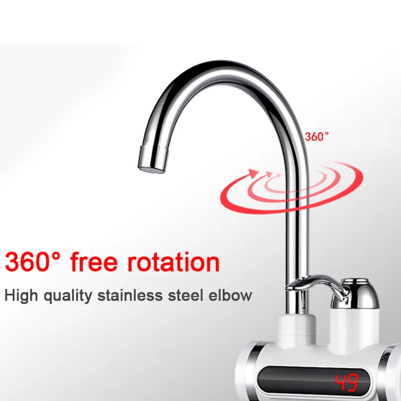 Electric Water Heater Faucet Instant Faucet Heater Faucet Waterless Tank Instant Water Heater with EU Plug
Electric Water Heater Faucet Instant Faucet Heater Faucet Waterless Tank Instant Water Heater with EU Plug