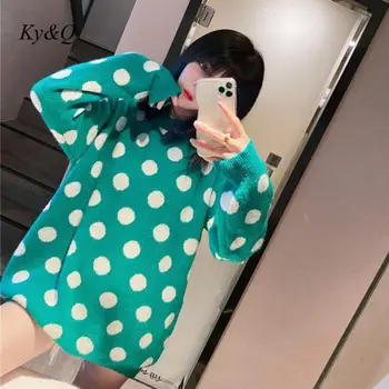 Runway New Winter Clothing Pullover 2020 Fall Polka Dot Loose Midi Back Letter Embroidery Women Long Sleeve Sweater Green
Runway New Winter Clothing Pullover 2020 Fall Polka Dot Loose Midi Back Letter Embroidery Women Long Sleeve Sweater Green