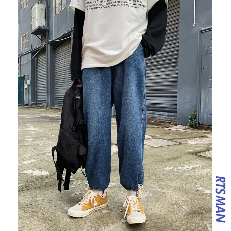 202 Spring And Summer New Youth Popular Men's Solid Color Loose Jeans Fashion Casual Wild Hit Color Drawstring Beam Pants
202 Spring And Summer New Youth Popular Men's Solid Color Loose Jeans Fashion Casual Wild Hit Color Drawstring Beam Pants