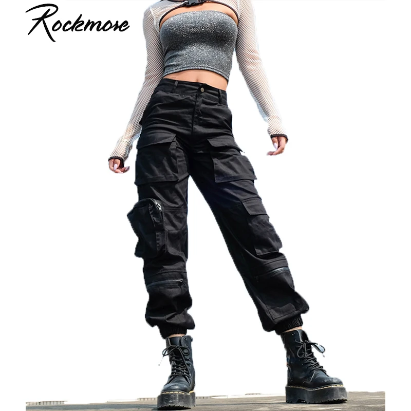 Rockmore Black Harajuku Cargo Pants Women Pockets Patchwork Hippie Trousers Fake Zipper Gothic High Waist Streetwear Pant Fall
Rockmore Black Harajuku Cargo Pants Women Pockets Patchwork Hippie Trousers Fake Zipper Gothic High Waist Streetwear Pant Fall