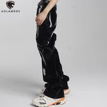 Aolamegs PU Faux Leather Pant Men Black Hip Hop Punk Cool Fashion Casual Streetwear Windproof Loose Straight Motorcycle Trousers
Aolamegs PU Faux Leather Pant Men Black Hip Hop Punk Cool Fashion Casual Streetwear Windproof Loose Straight Motorcycle Trousers