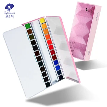 

Officall Paul Rubens Watercolor Paint Set 24 Colors Solid Sparkling Giftbox for Artists and Hobbyists