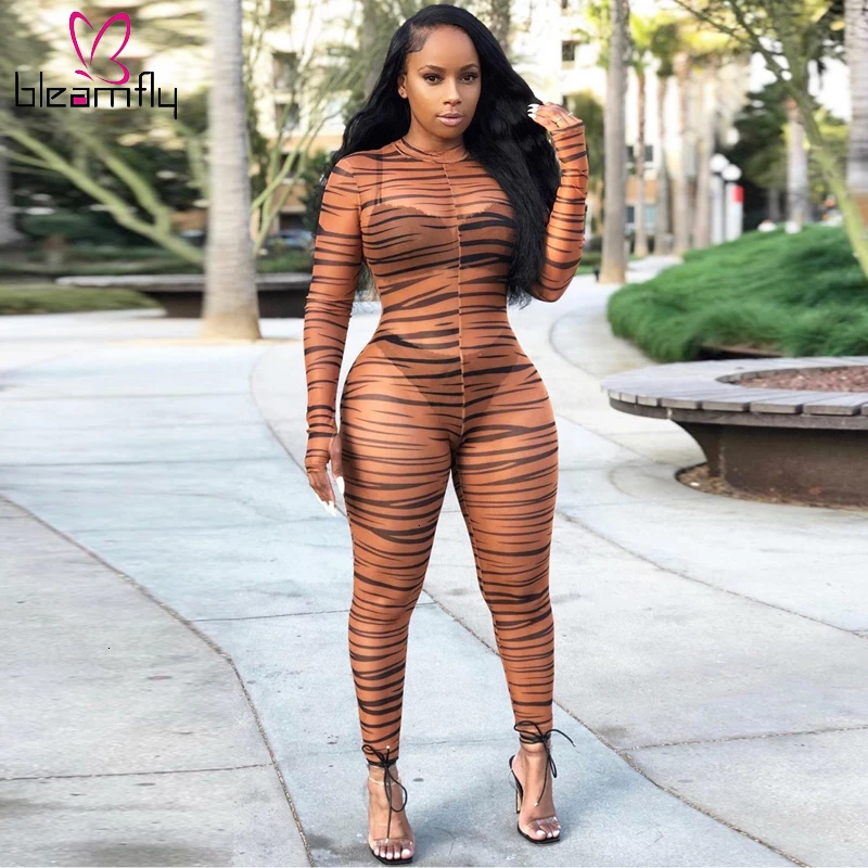 Autumn Women Elegant Jumpsuits Mesh See Through Zebra Printed Long Sleeve Skinny Jumpsuit Sexy Long Rompers Bodycon Playsuits
Autumn Women Elegant Jumpsuits Mesh See Through Zebra Printed Long Sleeve Skinny Jumpsuit Sexy Long Rompers Bodycon Playsuits