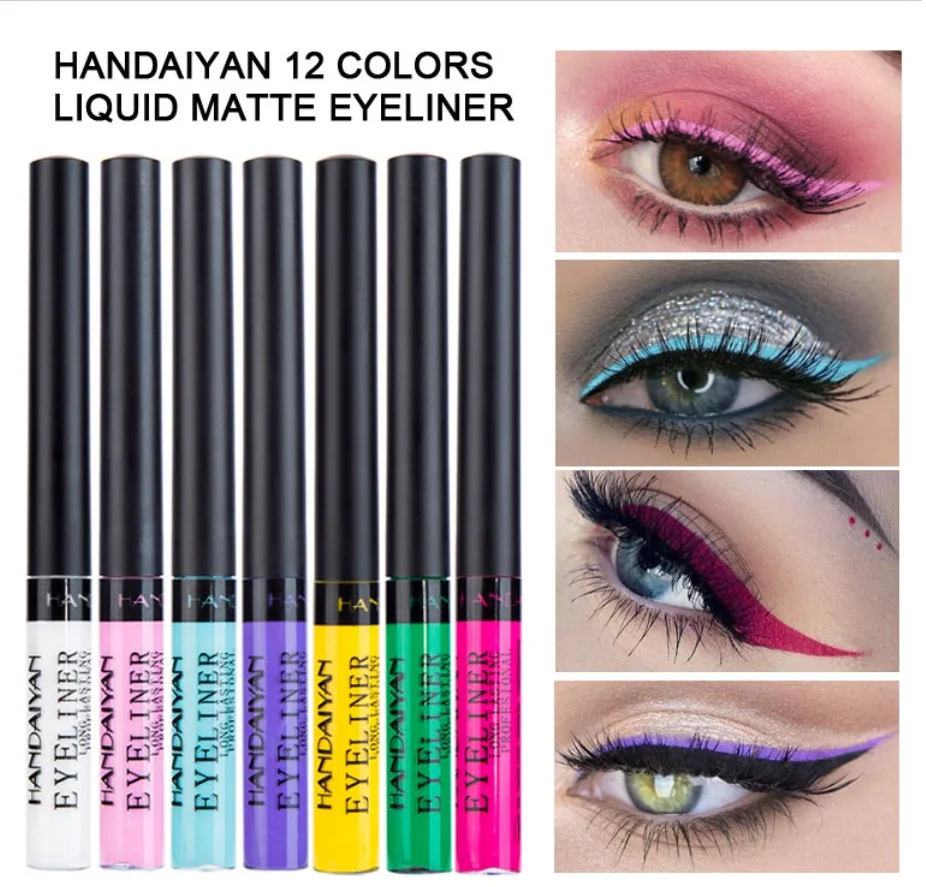 Matte Color Liquid Eyeliner Solution Durable Liquid Eye Liner 12-Color Waterproof Long Lasting Sexy Charming Eyeliner Pen
Matte Color Liquid Eyeliner Solution Durable Liquid Eye Liner 12-Color Waterproof Long Lasting Sexy Charming Eyeliner Pen