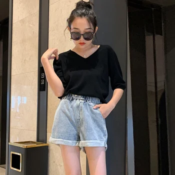 Women Pullover Sweaters Solid Color Half Sleeved V Collar Slim Seweater Female Bottom Sweet Sweaters Multi-color FS1
Women Pullover Sweaters Solid Color Half Sleeved V Collar Slim Seweater Female Bottom Sweet Sweaters Multi-color FS1
