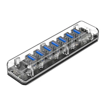 ORICO 7 Port USB3.0 Transparent HUB Transparent series hub,Vertical plug-in design, small and convenient
ORICO 7 Port USB3.0 Transparent HUB Transparent series hub,Vertical plug-in design, small and convenient