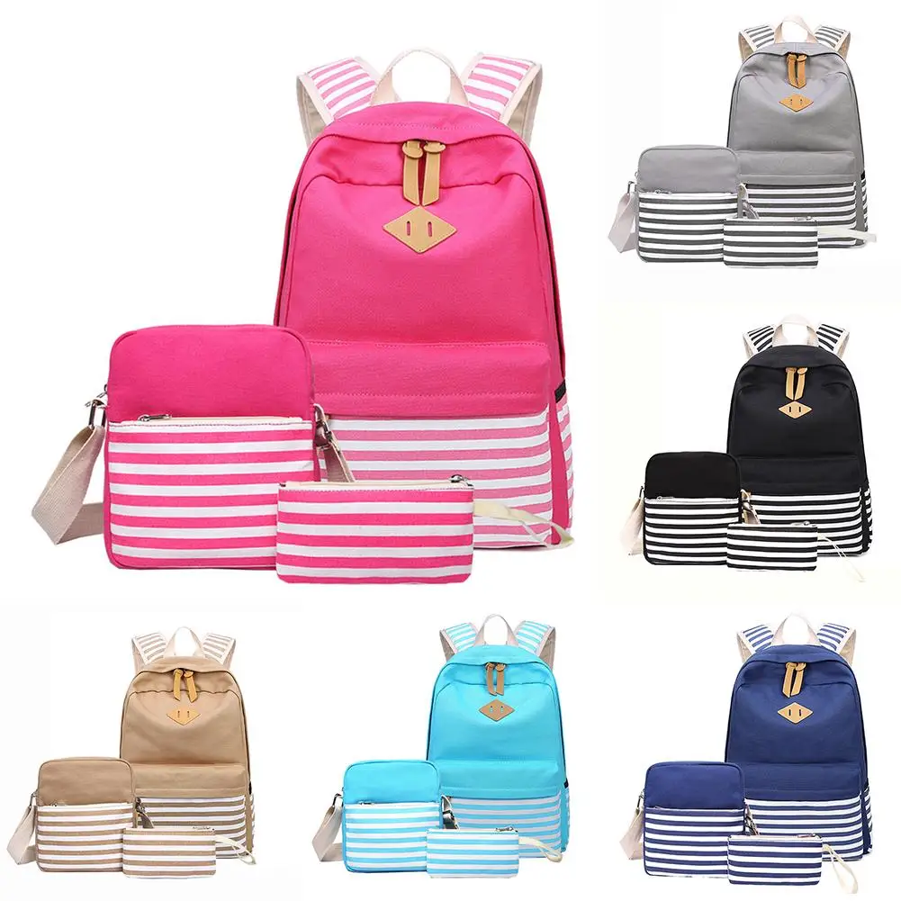 3Pcs Hot Sale Navy Stripes Canvas Backpack School Bags Unisex Student Shoulder Bag Pencil Case Travel Rucksack for Teenagers
3Pcs Hot Sale Navy Stripes Canvas Backpack School Bags Unisex Student Shoulder Bag Pencil Case Travel Rucksack for Teenagers