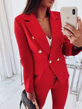 New Fashion 2019 Designer Blazer Jacket Women's Double Breasted Metal Lion Buttons Blazer Outer size S-XXXL
New Fashion 2019 Designer Blazer Jacket Women's Double Breasted Metal Lion Buttons Blazer Outer size S-XXXL