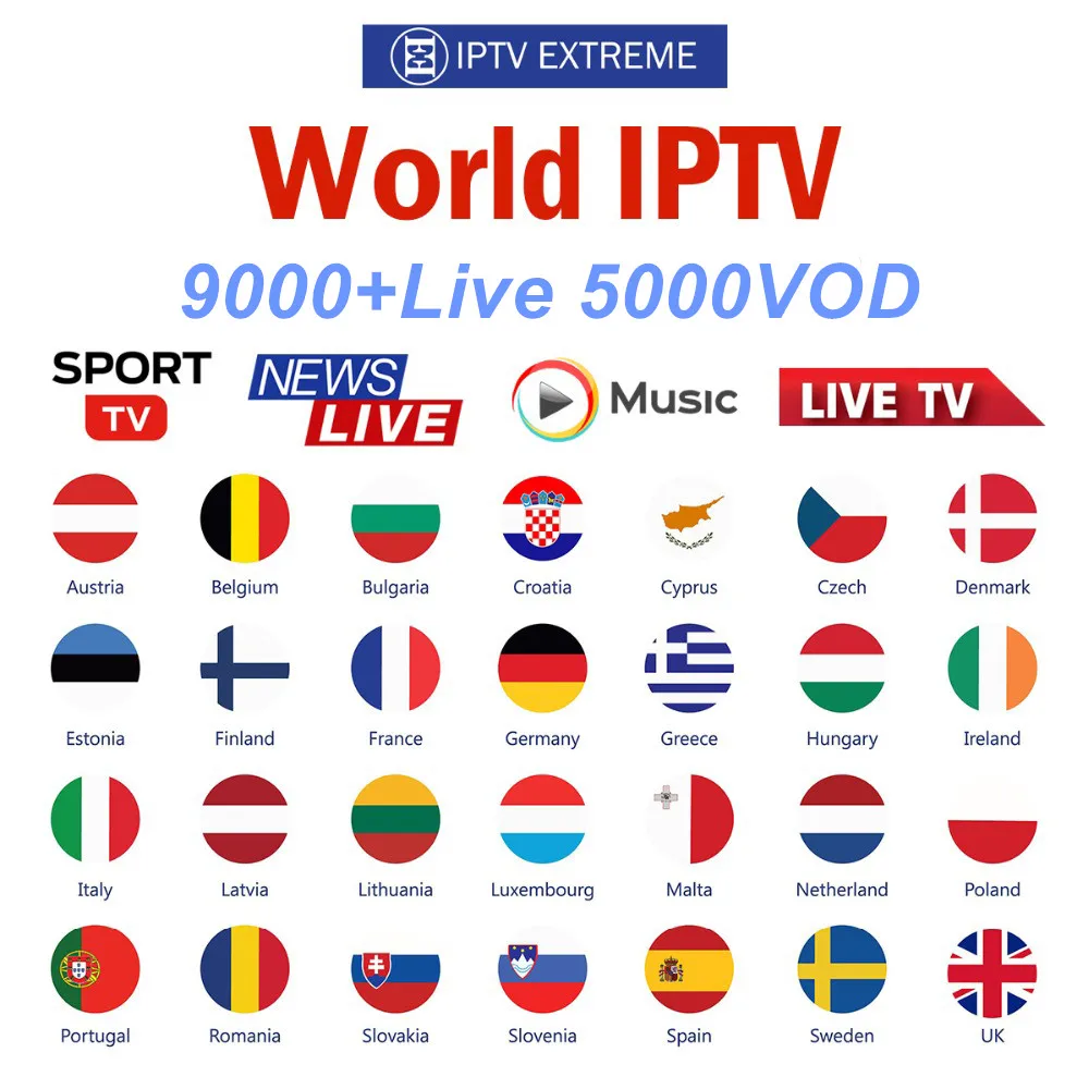 World IPTV subscription 9000+Live 5000 VOD Europe IPTV Nordic Sweden Isreal Netherlands IPTV Spain France Arabic UK IPTV M3U 
World IPTV subscription 9000+Live 5000 VOD Europe IPTV Nordic Sweden Isreal Netherlands IPTV Spain France Arabic UK IPTV M3U
