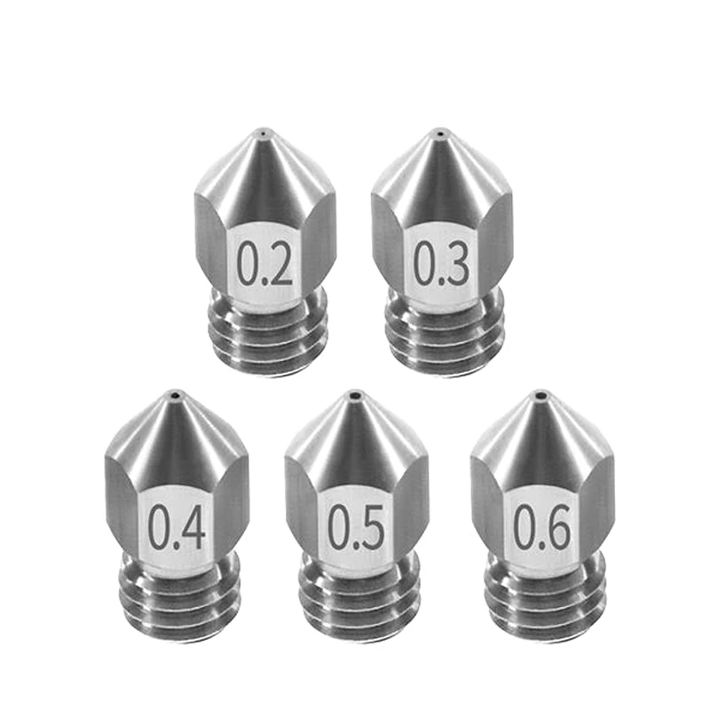 3D Printer Parts Stainless Steel MK8 Nozzle For MK8 Extruder Print Head CR10 CR-10S Ender 3 Ender 5 1.75mm ABS PLA Filament
3D Printer Parts Stainless Steel MK8 Nozzle For MK8 Extruder Print Head CR10 CR-10S Ender 3 Ender 5 1.75mm ABS PLA Filament