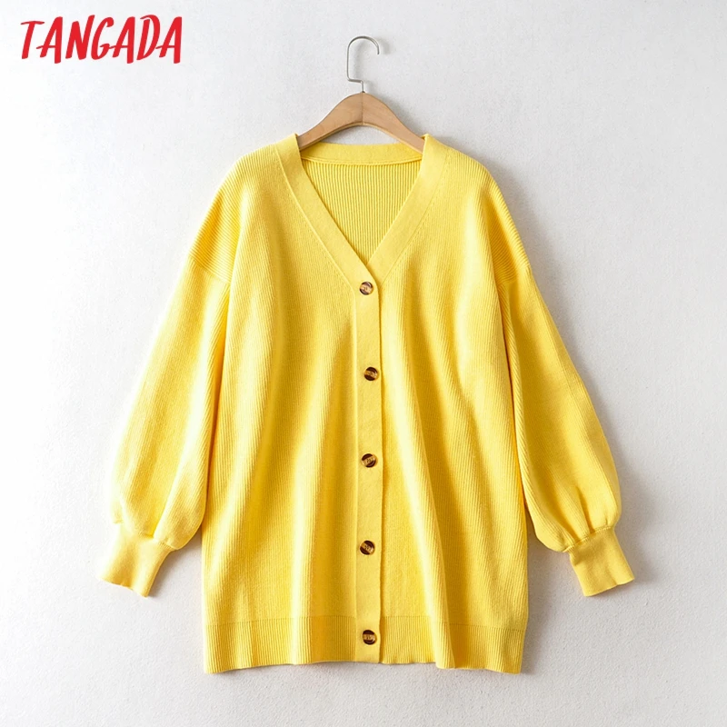Fashion Tangada Women Oversized Thick Loose Knitted Cardigan Sweater
