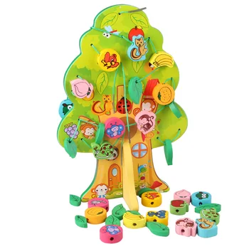 Wooden Stringing Beading Toy Fruit Tree Animal Fruit String Fun Intersect Toy Wisdom Tree Baby Early Education Toy Gift
Wooden Stringing Beading Toy Fruit Tree Animal Fruit String Fun Intersect Toy Wisdom Tree Baby Early Education Toy Gift