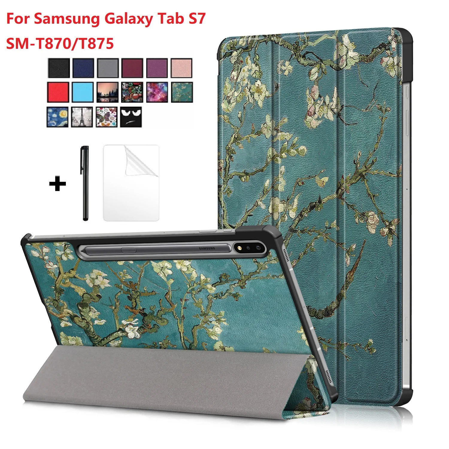 Чехол с держателем для карандашей Samsung Galaxy Tab S7 11 ' выпуска Обложка планшета