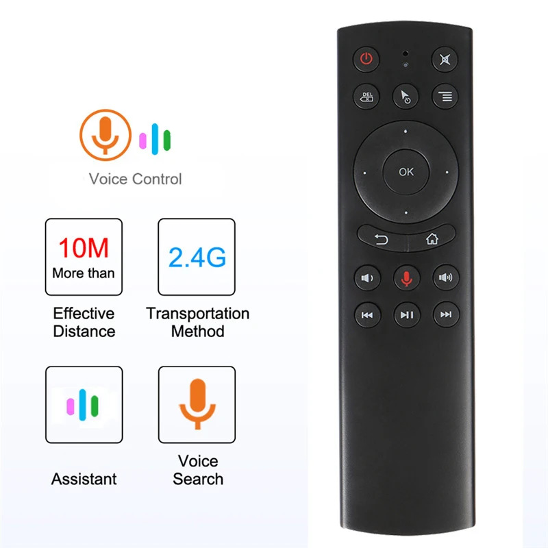 

G20 Voice Air Mouse 2.4GHz Wireless Microphone Remote Control IR Learning 6-axis Gyroscope for PC Android Smart TV Box PC