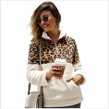 Autumn Leopard Patchwork Faux Fur Sweatshirt Women Pockets Warm Fleece Casual Winter Oversized Hoodie Turtleneck Pullover
Autumn Leopard Patchwork Faux Fur Sweatshirt Women Pockets Warm Fleece Casual Winter Oversized Hoodie Turtleneck Pullover