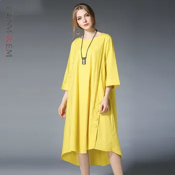 LANMREM can ship women's large size dresses 2020 spring summer new Loose half Sleeve comfortable cottom Dress Woman YH816
LANMREM can ship women's large size dresses 2020 spring summer new Loose half Sleeve comfortable cottom Dress Woman YH816